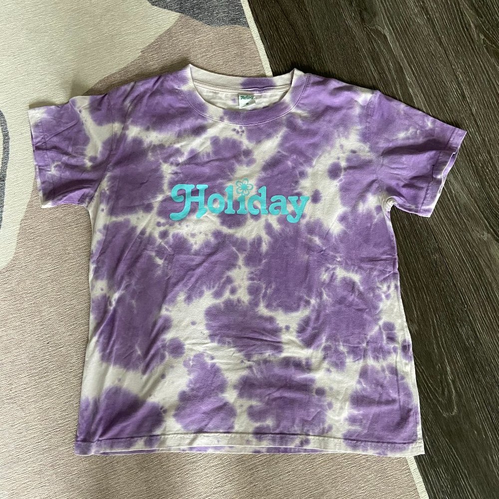 Holiday the Label Emma Mulholland Purple Tie Dye Shirt - Men's Medium